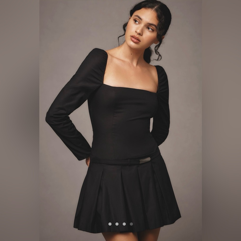 NWT Reformation Elegant Black Long Sleeve Dress